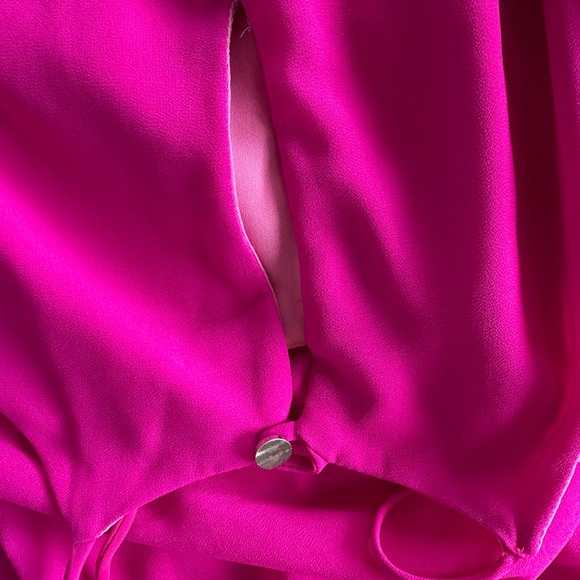 COPY - Vibrant Spring Summer Pink Flowy Halter Dress - Picture 8 of 11